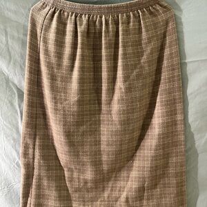 Vintage Blair Boutique Chic Brown Women's Pencil Skirt wool blend